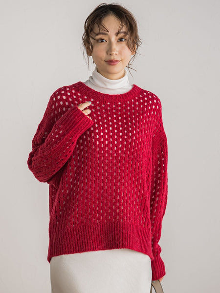 メッシュガラプルオーバー≪手洗い可能≫