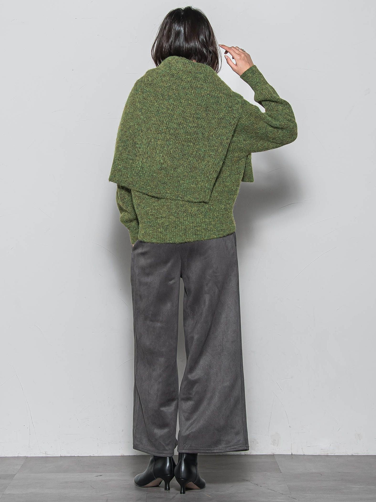 【WEB限定】スウェードポンチイージーワイドパンツ≪手洗い可能≫