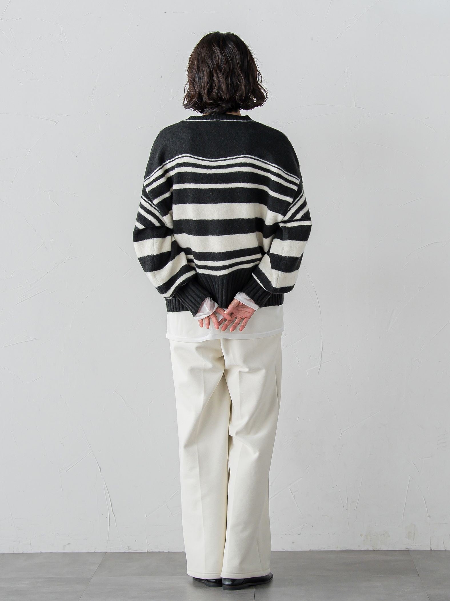 【WEB限定】”ふんわり着心地”ランダムボーダーニット