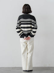 【WEB限定】”ふんわり着心地”ランダムボーダーニット