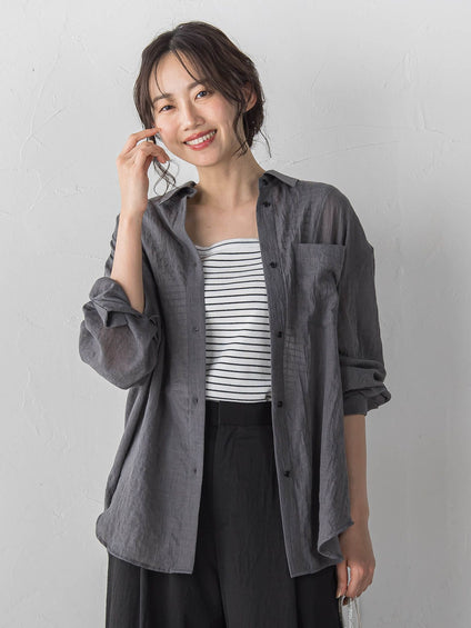 ボイルシャンブレーシャツ