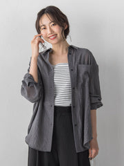 ボイルシャンブレーシャツ