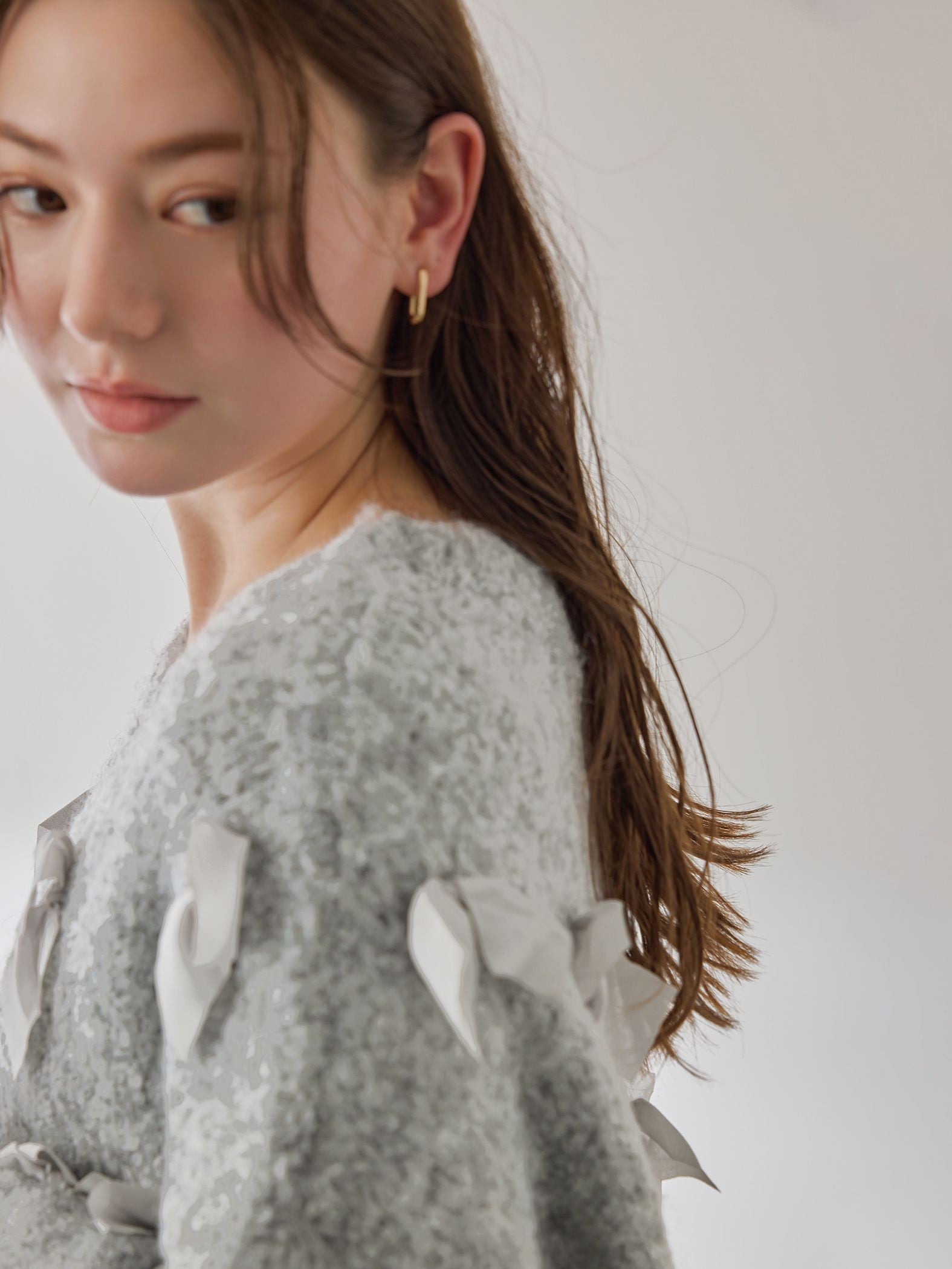 メニリボンブークレーニット≪手洗い可能≫