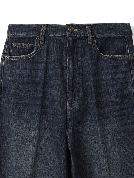 【カタログ掲載】センタープレスデニムワイドパンツ