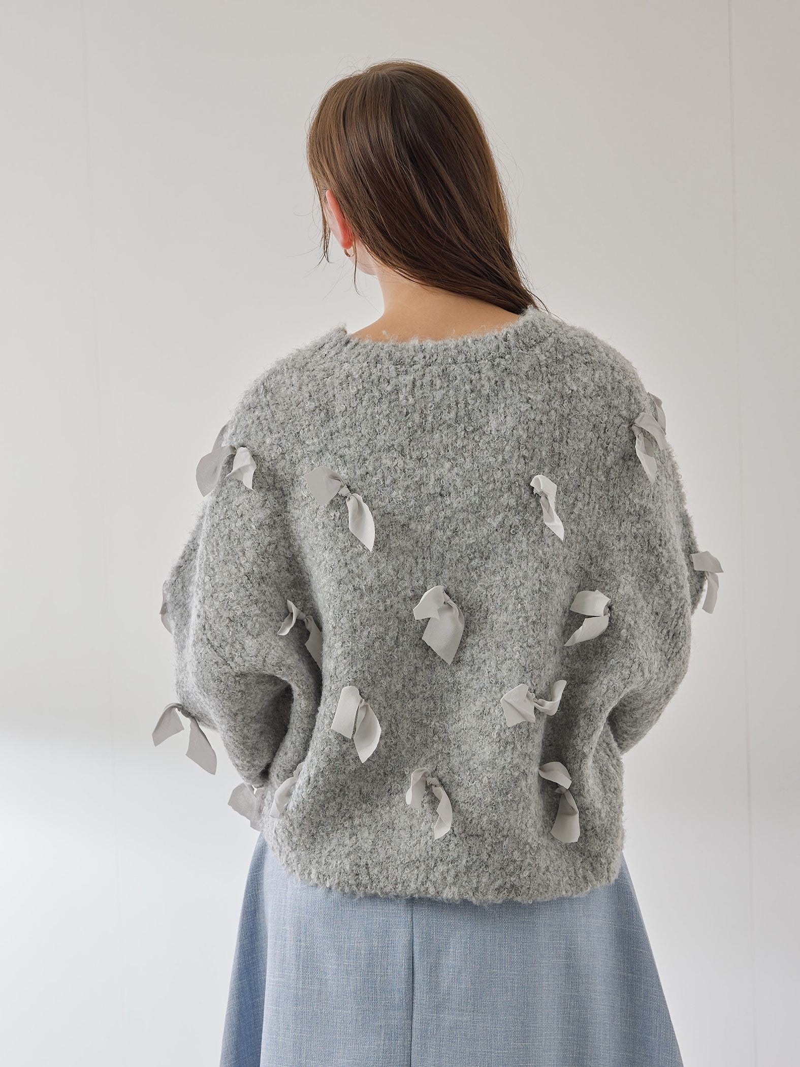 メニリボンブークレーニット≪手洗い可能≫