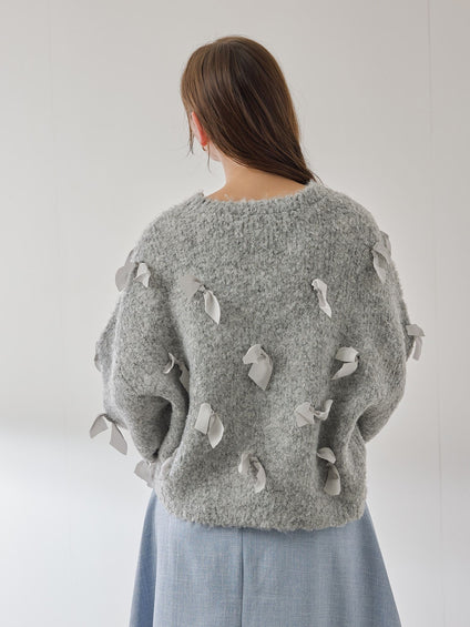 メニリボンブークレーニット≪手洗い可能≫