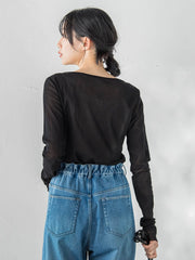 コットンサラチュールカットソー