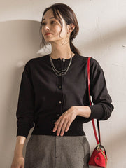 【WEB限定】クルーネックカーディガン≪11号あり/洗える≫