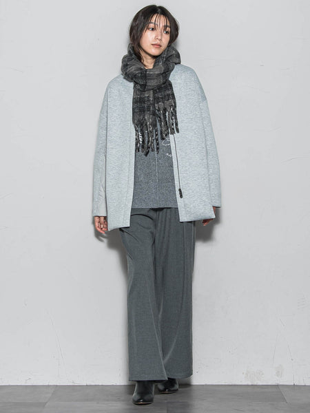 モスダンボール×中綿キルティングノーカラーコート≪手洗い可能≫