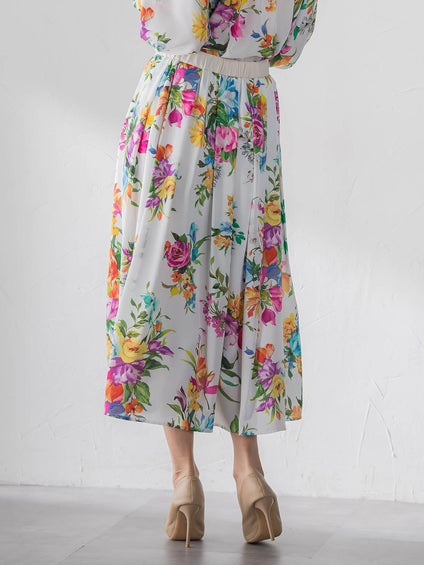 ビッグフラワーブーケスカート