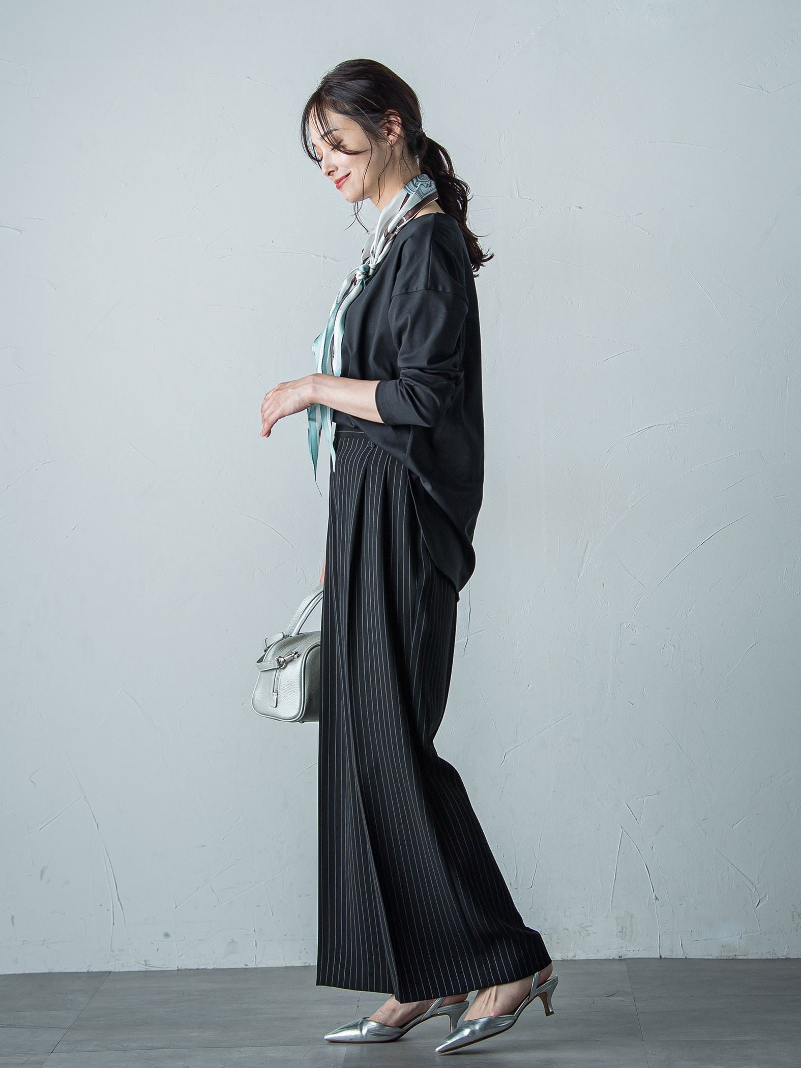 【WEB限定】汗じみ防止大人ロンT ≪3サイズ/洗える≫