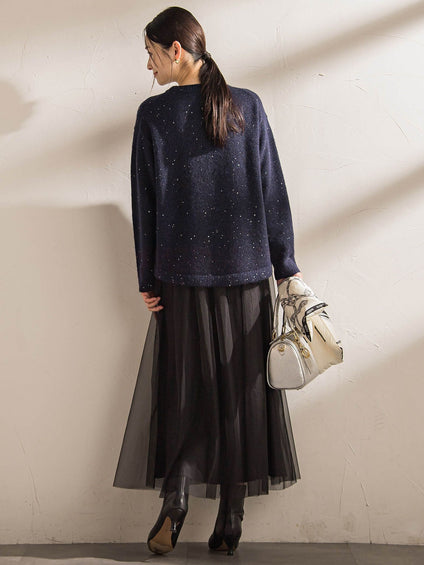 パウダーサテンリバーシブルスカート