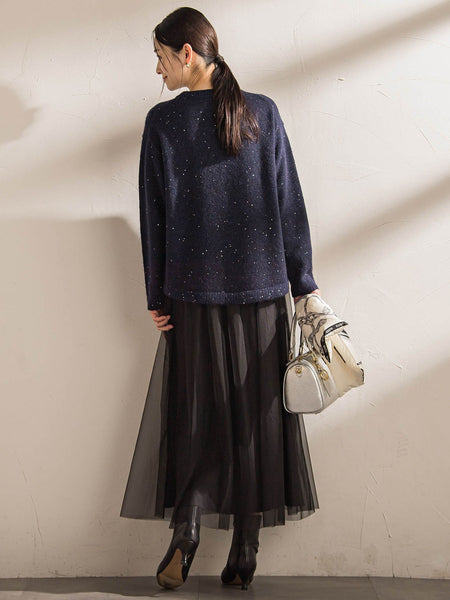 パウダーサテンリバーシブルスカート