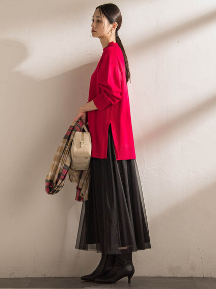 パウダーサテンリバーシブルスカート