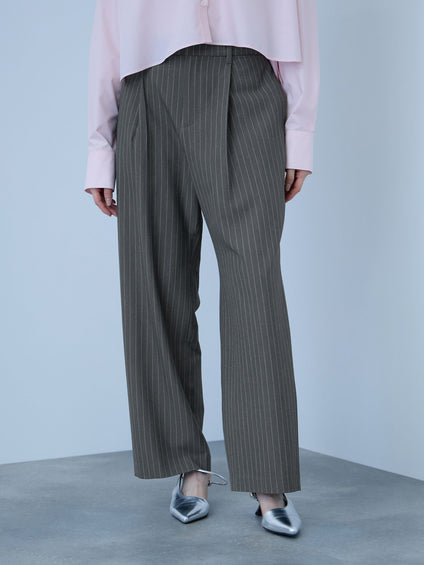 サイドポケットワイドタックパンツ