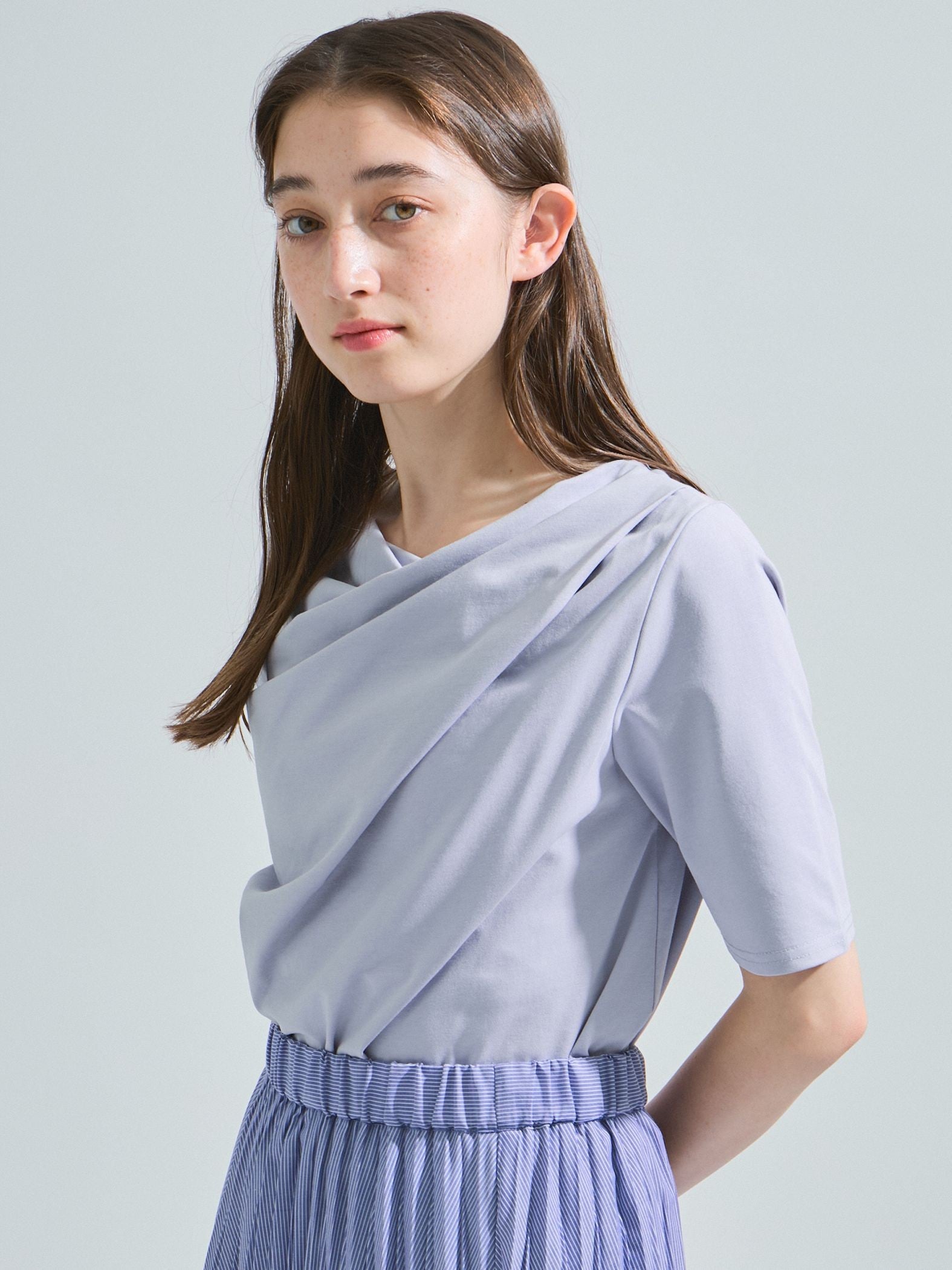 カットドレープTシャツ≪洗濯機で洗える≫