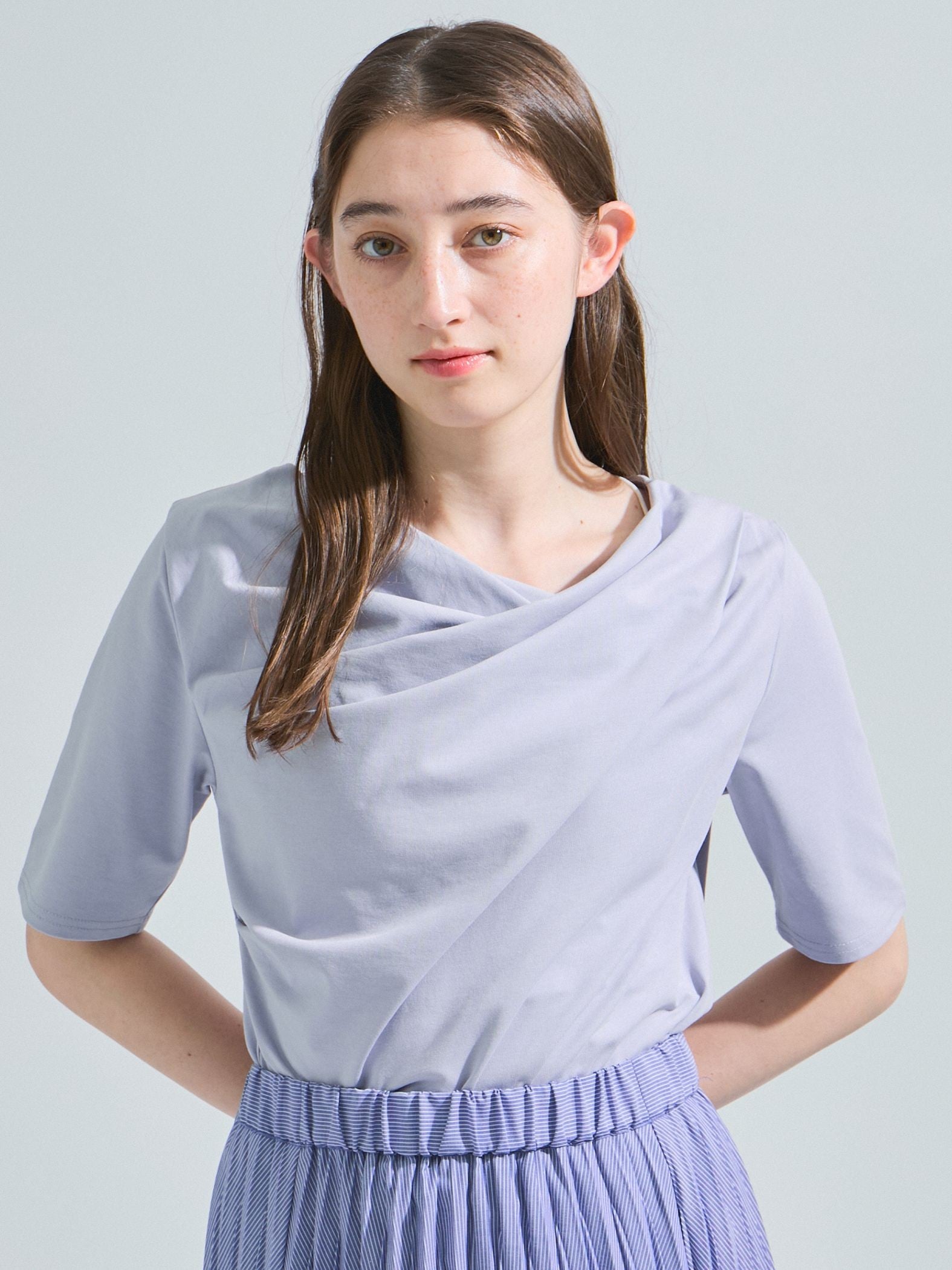 カットドレープTシャツ≪洗濯機で洗える≫
