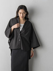 ワイドカフスドルマンシャツ≪洗濯機で洗える≫