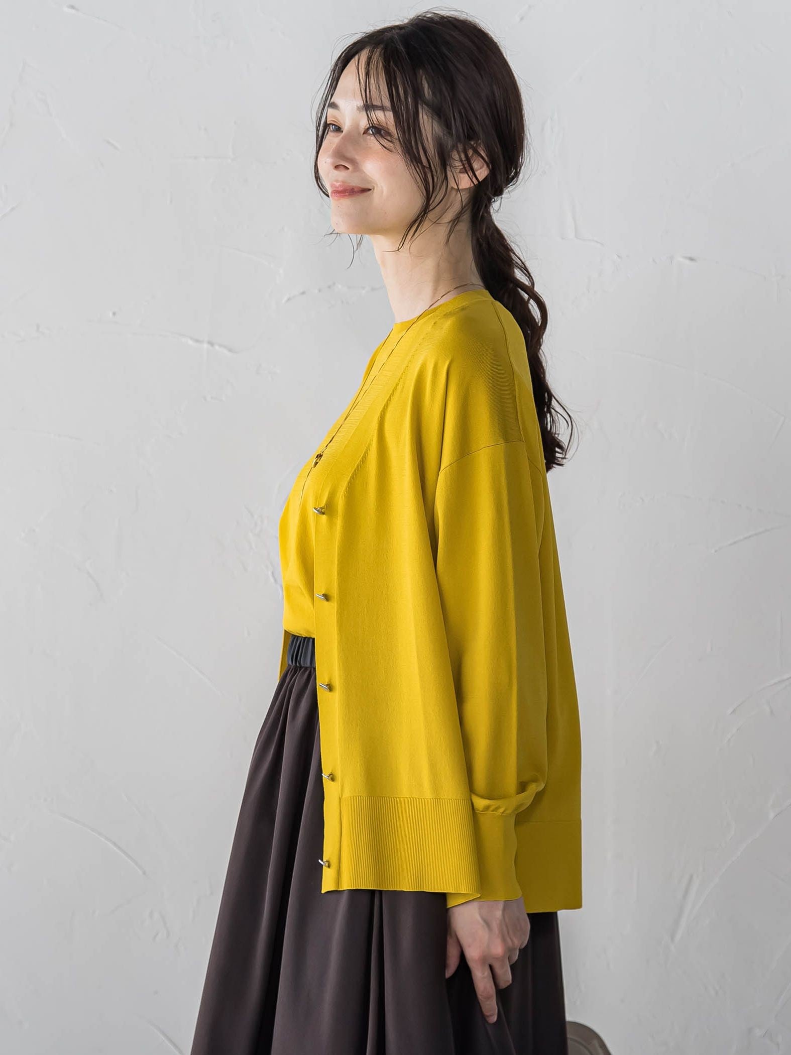 Vネックニットカーディガン≪手洗い可能≫