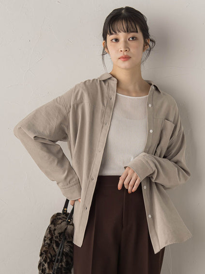 【WEB限定】E/Nピーチシャツ≪手洗い可能≫
