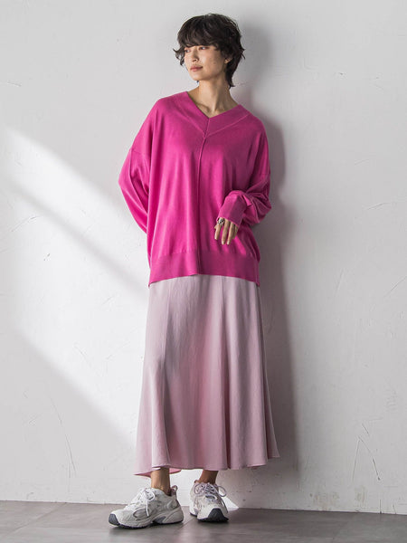 【40周年限定】カラーデニムセミフレアスカート