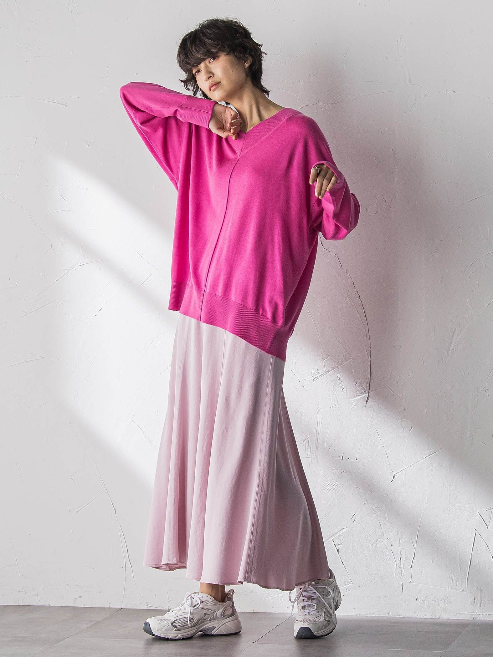 【40周年限定】カラーデニムセミフレアスカート