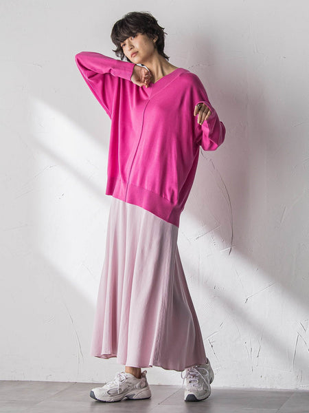 【40周年限定】カラーデニムセミフレアスカート