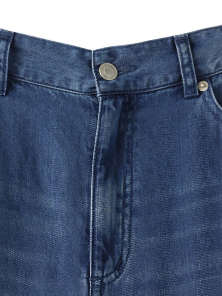 【大きいサイズ/新色追加】ドレープシルクデニムパンツ