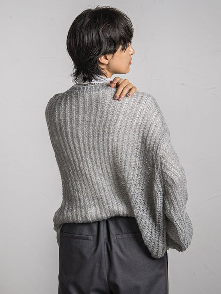 モヘヤメッシュニットプルオーバー≪手洗い可能≫