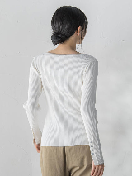 配色RIBニット≪手洗い可能≫