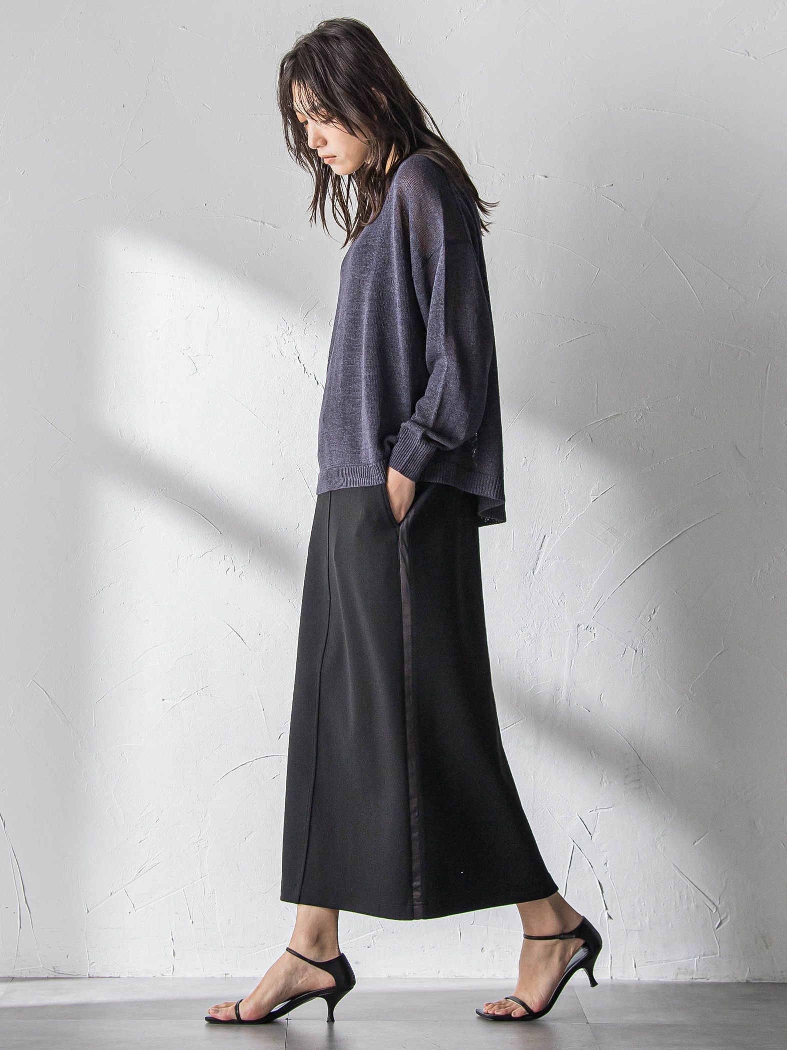 ペーパーブレンドルーズニットプルオーバー