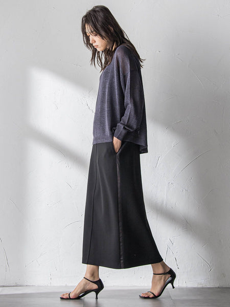 ペーパーブレンドルーズニットプルオーバー