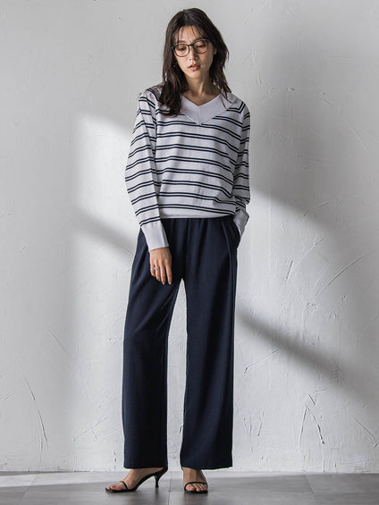 【一瞬で楽とキレイを叶える】タンブラーオックスイージーワイドパンツ≪手洗い可能≫