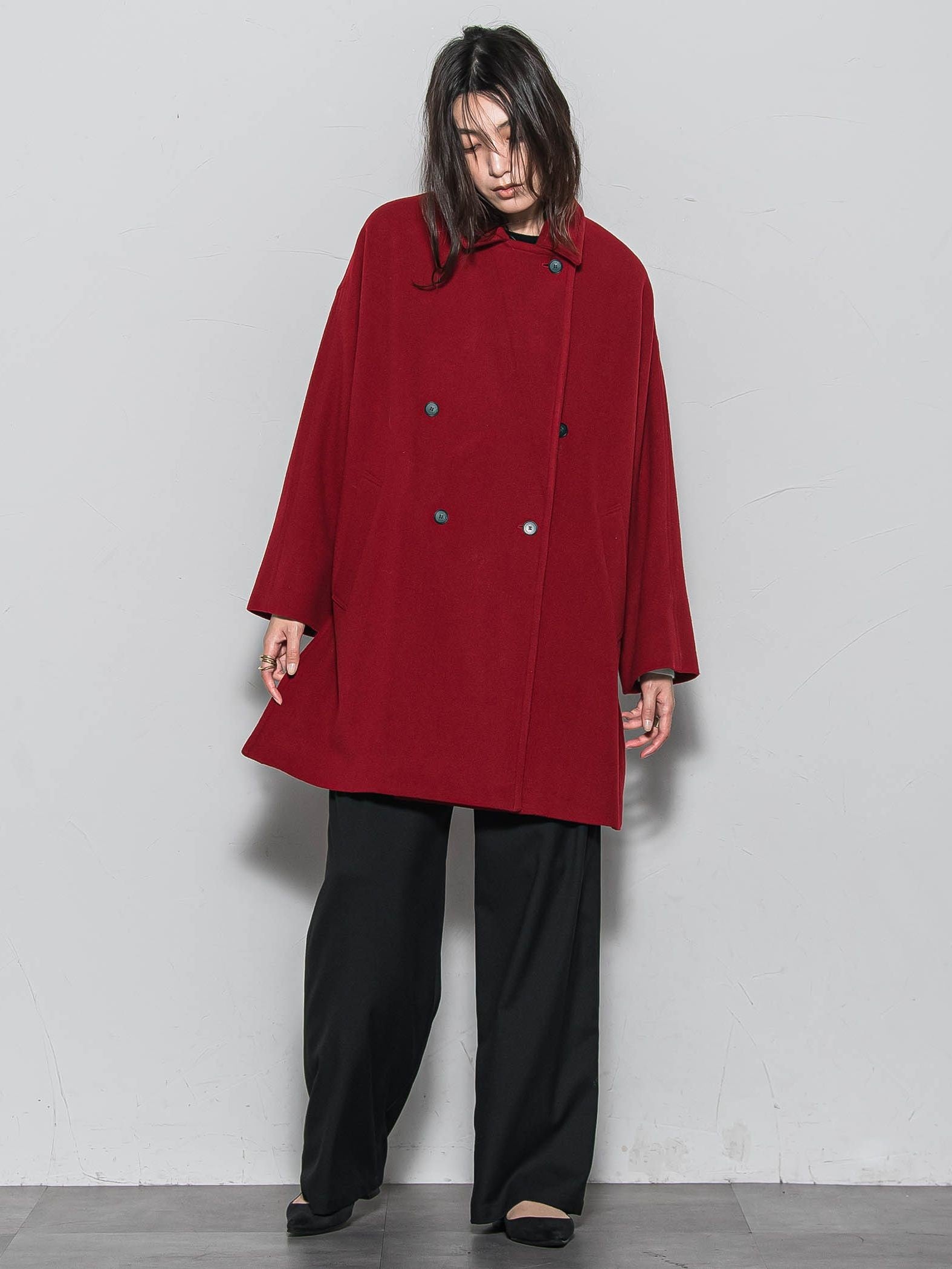 ラムウールダブルカラーコート