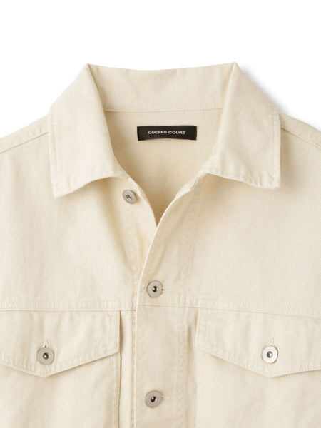 カラーデニムボクシーフィットブルゾン≪洗濯機で洗える≫