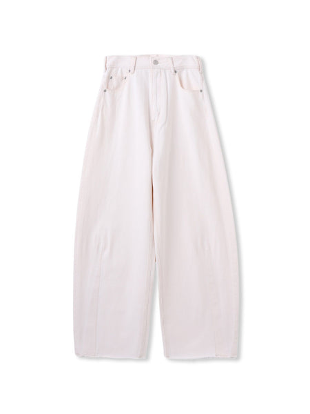 カーブデニムパンツ≪洗濯機で洗える≫