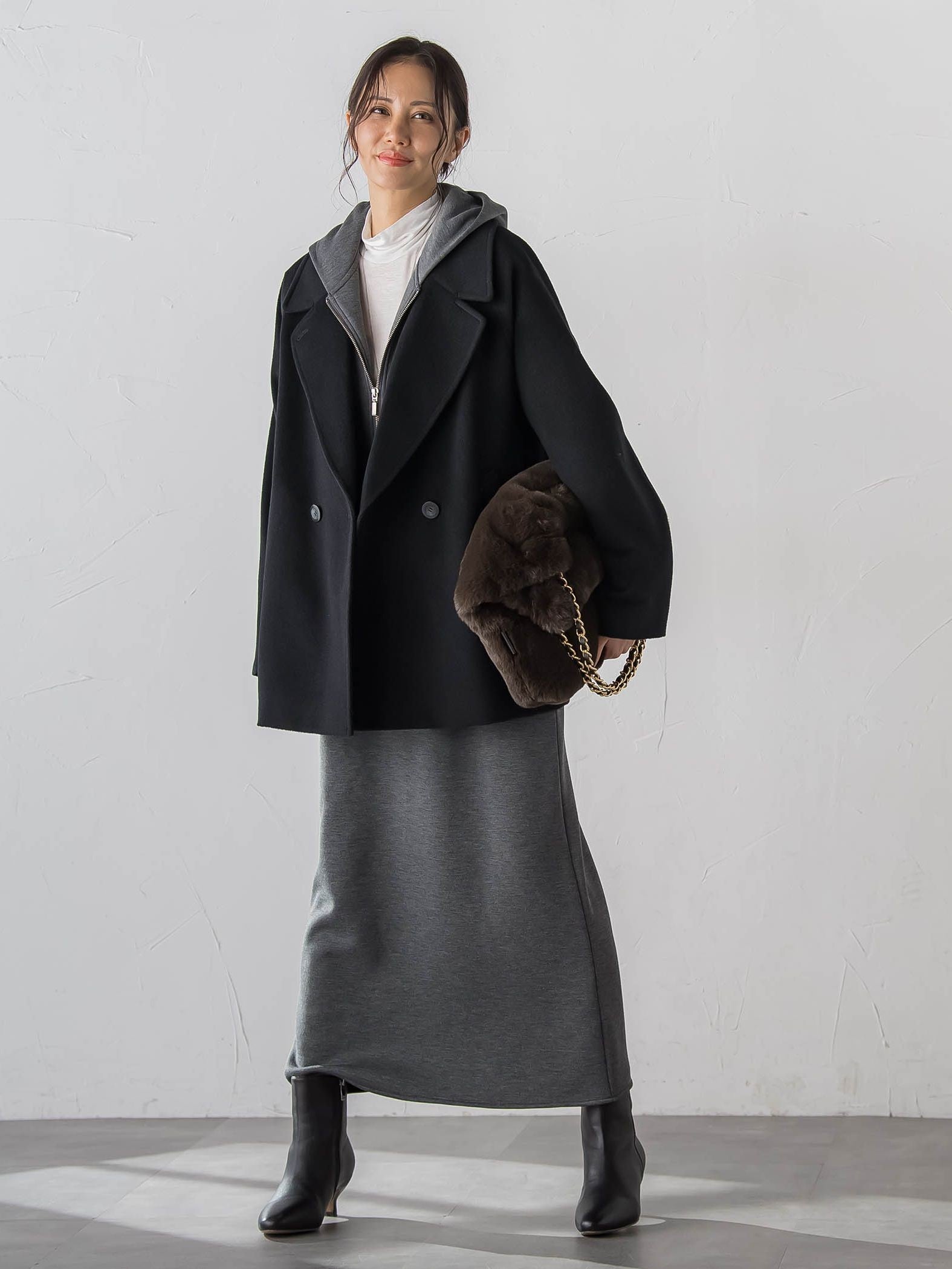 プレミアムウールカシミヤショートコート