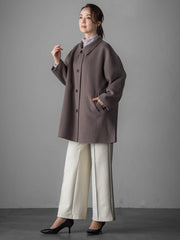 【WEB限定/新色追加】”楽暖”裏起毛ワイドパンツ≪洗濯機で洗える≫