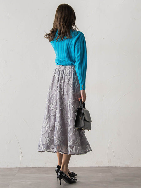 スパンコールテープチュールスカート