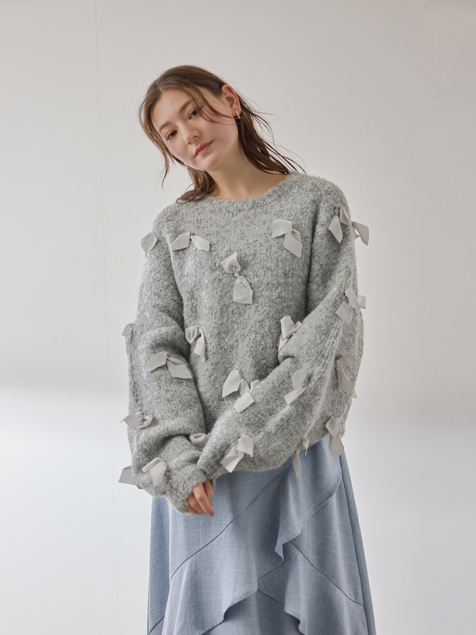 メニリボンブークレーニット≪手洗い可能≫