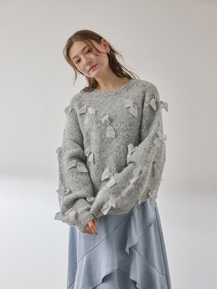 メニリボンブークレーニット≪手洗い可能≫