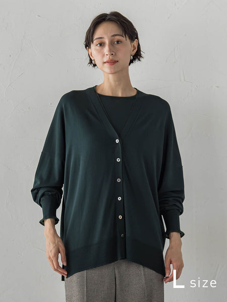 【大きいサイズ】Tシャツニットカーディガン