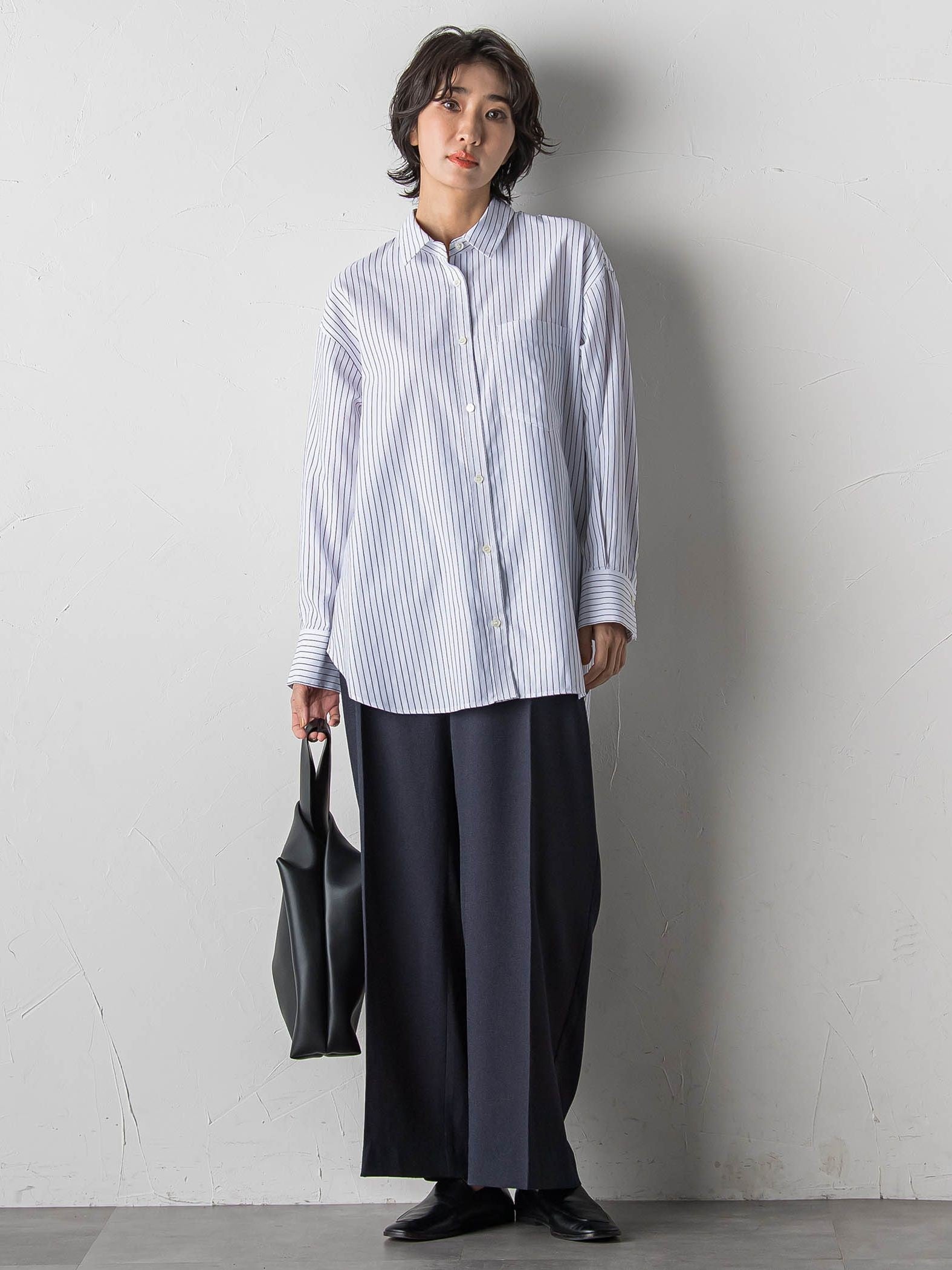 ドビーストライプシャツ