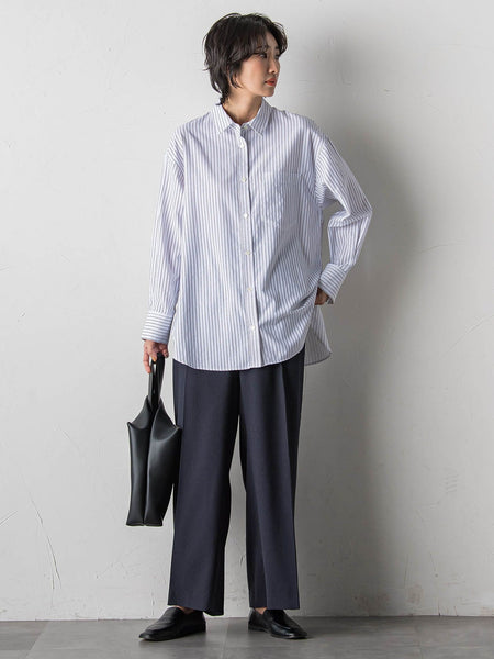 ドビーストライプシャツ