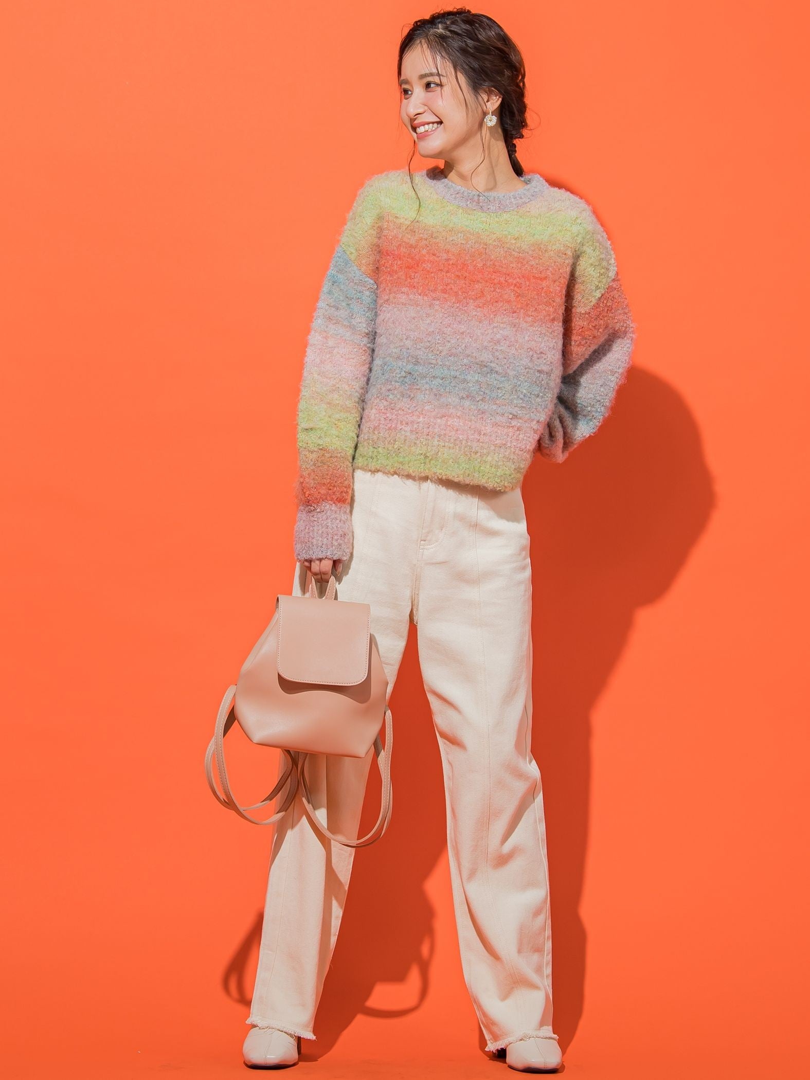 【KOREAN ITEM】フェイクレザーリュックショルダーバッグ