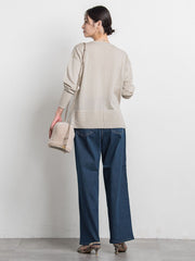 【WEB限定】ベーシックウールクルーネックニット≪洗える≫