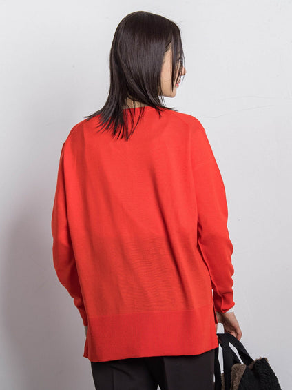 【WEB限定】ベーシックウールカーディガン≪洗える≫