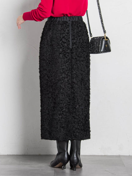 【コラボ商品】エディター東原妙子 × LAUTREAMONT /フェザージャガードタイトスカート