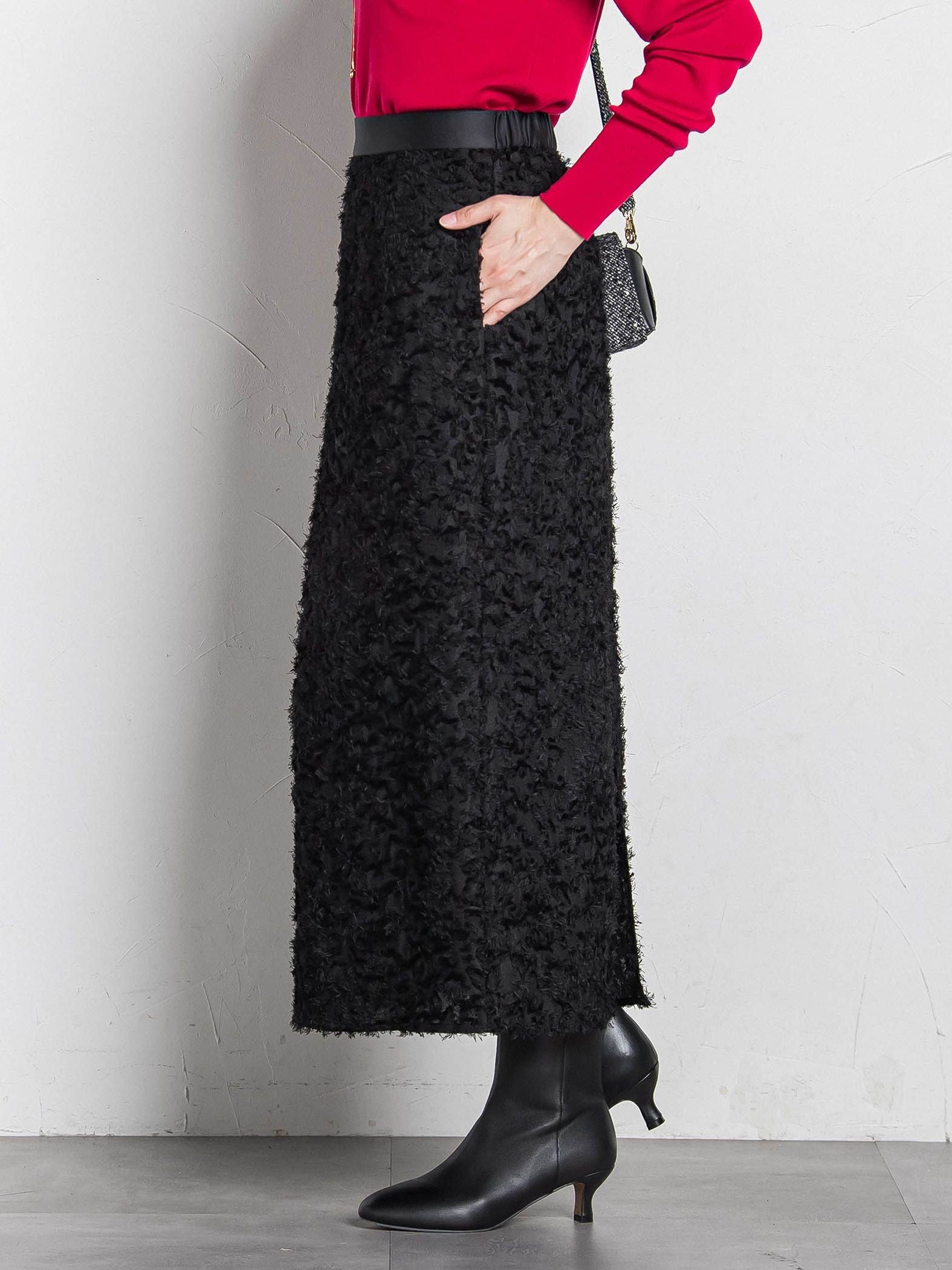 【コラボ商品】エディター東原妙子 × LAUTREAMONT /フェザージャガードタイトスカート