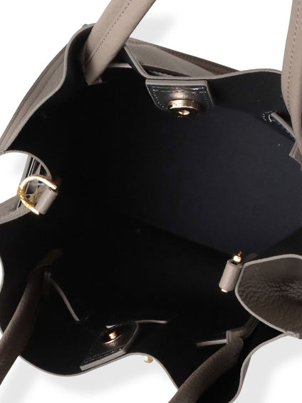 【VIOLAd'ORO】イタリアンWフェイスレザートートバッグ